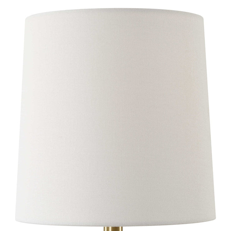 Uttermost A Cut Above White Marble Table Lamp With Linen Shade