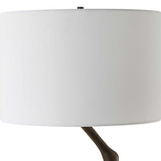 Uttermost Perch Iron Table Lamp With White Linen Shade
