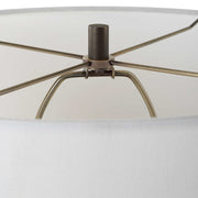 Uttermost Perch Iron Table Lamp With White Linen Shade