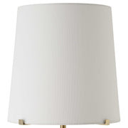 Uttermost Sepia Antiqued Brass and Brown Marble Buffet Lamp With White Linen Shade