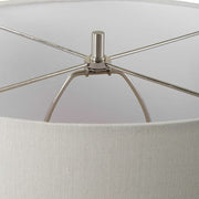 Uttermost Haven White Glazed Ceramic Table Lamp With Linen Shade