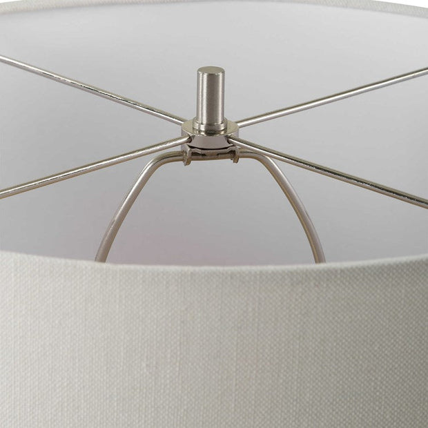Uttermost Haven White Glazed Ceramic Table Lamp With Linen Shade