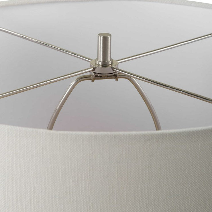 Uttermost Haven White Glazed Ceramic Table Lamp With Linen Shade