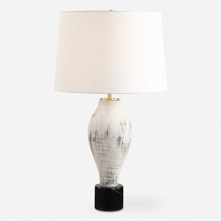 Uttermost Magdaline Porcelain Table Lamp With White Linen Shade