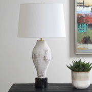 Uttermost Magdaline Porcelain Table Lamp With White Linen Shade