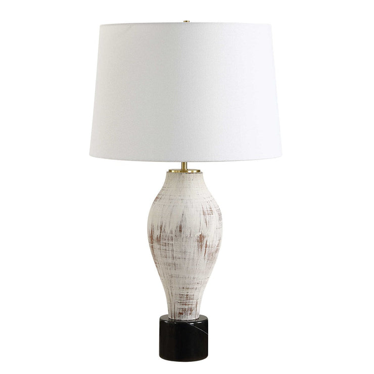 Uttermost Magdaline Porcelain Table Lamp With White Linen Shade