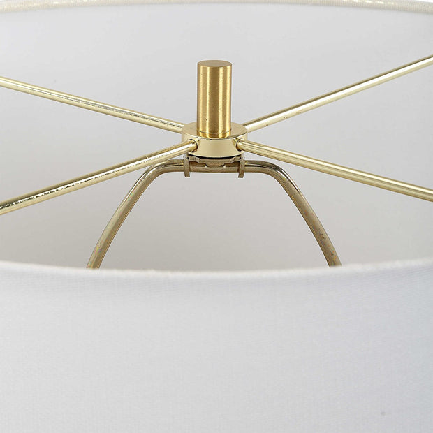 Uttermost Magdaline Porcelain Table Lamp With White Linen Shade