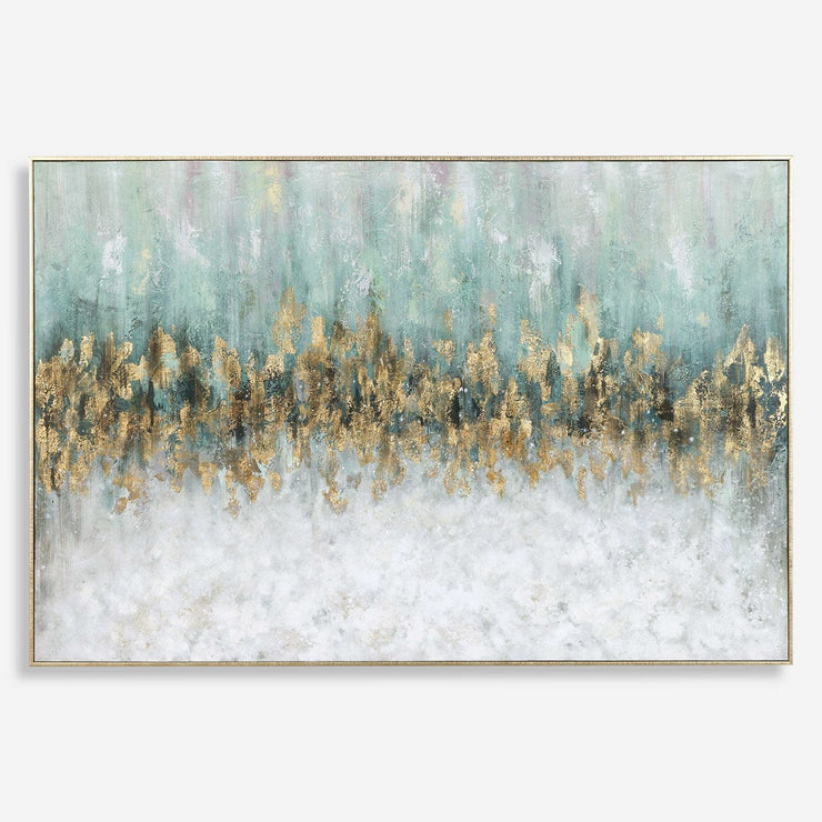 Uttermost Divide Teal and Aqua Hand Painted Canvas
