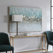 Uttermost Divide Teal and Aqua Hand Painted Canvas