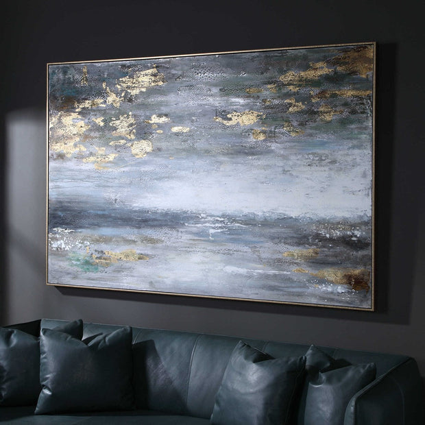 Uttermost Dawn To Dusk Abstract Landscape Hand Painted Canvas