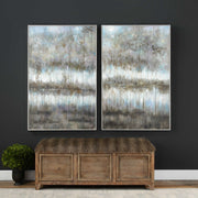 Uttermost Gray Reflections Set of 2 Hand Painted Canvases