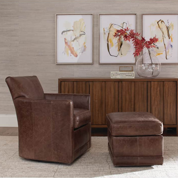 Rowe Times Square Leather Swivel Glider Chair | – casabelladecor.net