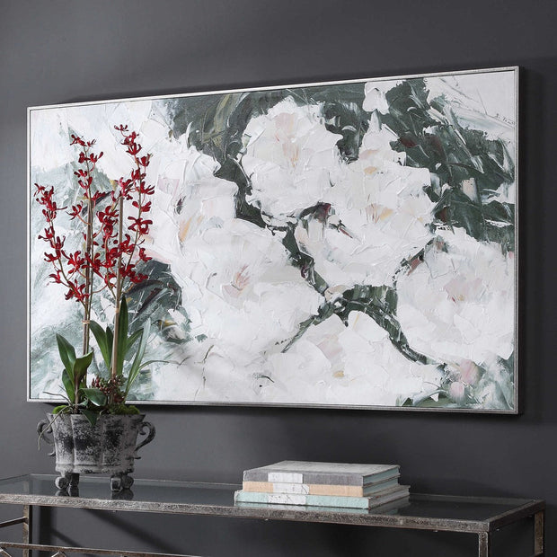 Uttermost Sweetbay Magnolias Floral Hand Painted Canvas