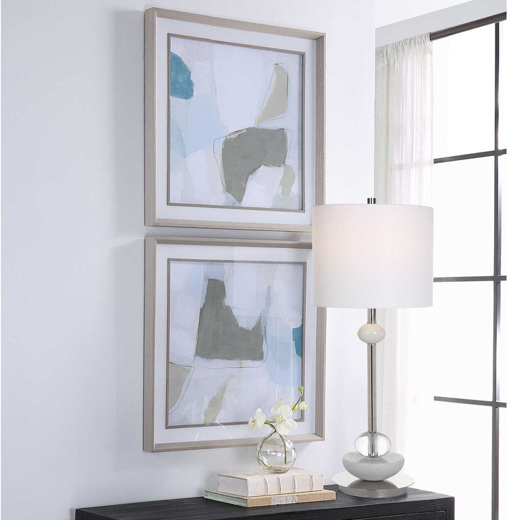 Uttermost Mist Shapes Set of 2 Framed Prints