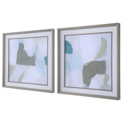 Uttermost Mist Shapes Set of 2 Framed Prints