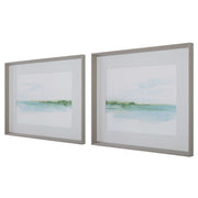 Uttermost Green Ribbon Coast Set of 2 Framed Prints