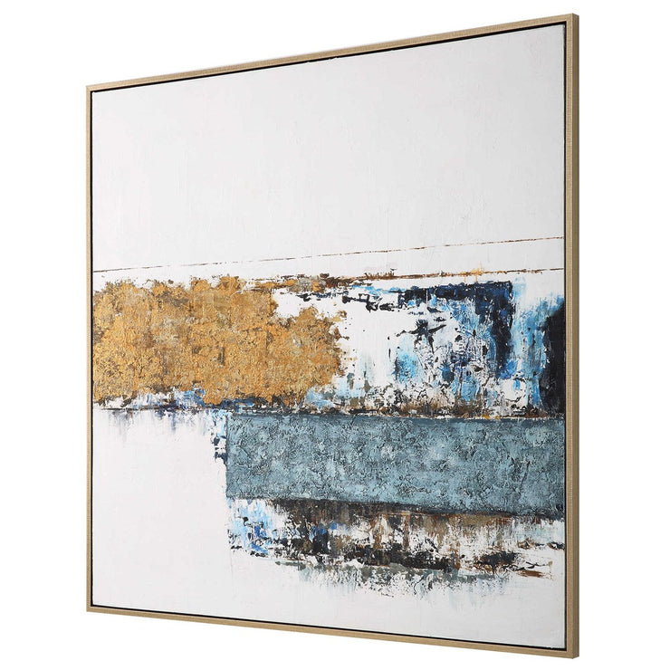 Uttermost Stacked Against Abstract Hand Painted Canvas