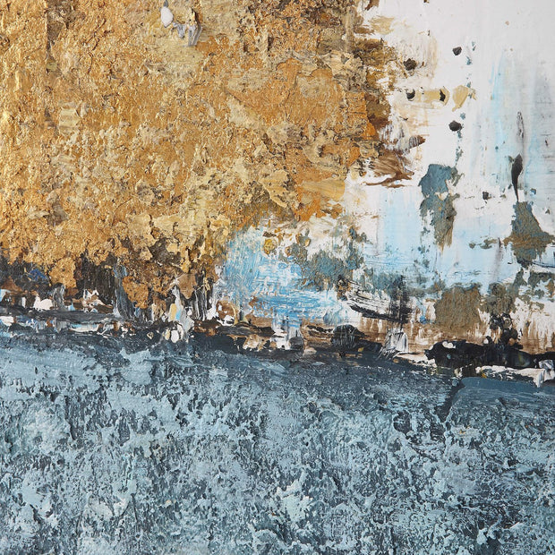 Uttermost Stacked Against Abstract Hand Painted Canvas