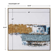 Uttermost Stacked Against Abstract Hand Painted Canvas