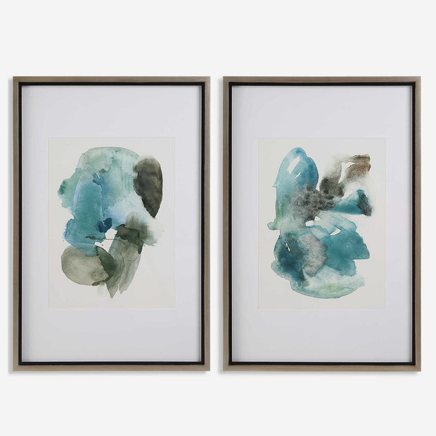 Uttermost Blueprints Watercolor Set of 2 Framed Prints