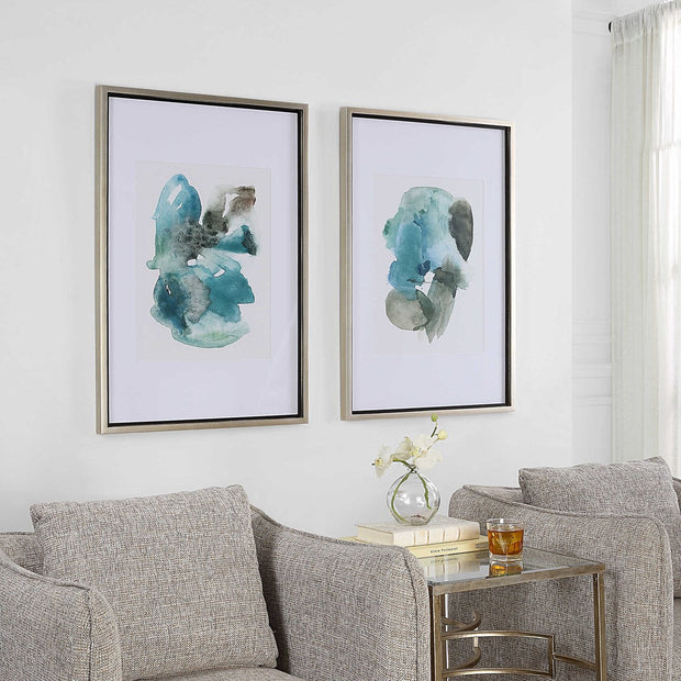 Uttermost Blueprints Watercolor Set of 2 Framed Prints