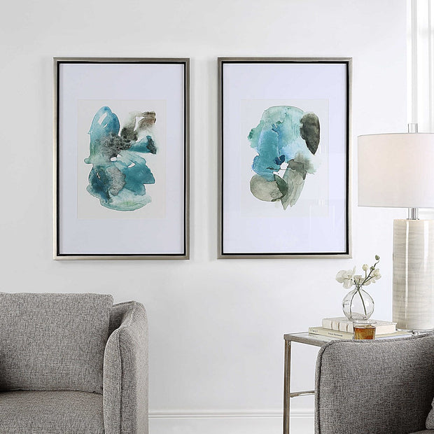Uttermost Blueprints Watercolor Set of 2 Framed Prints