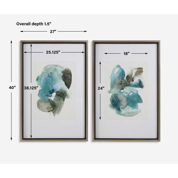 Uttermost Blueprints Watercolor Set of 2 Framed Prints