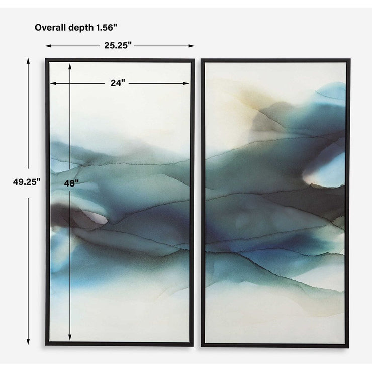 Uttermost September Desert Set of 2 Modern Framed Canvases,