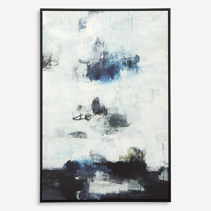 Uttermost Black And Blue Framed Canvas