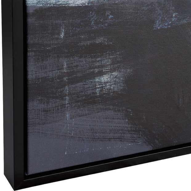 Uttermost Black And Blue Framed Canvas