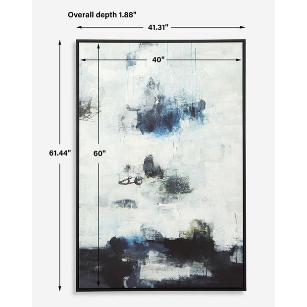Uttermost Black And Blue Framed Canvas