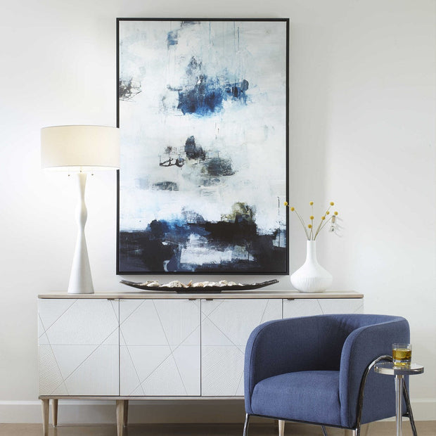 Uttermost Black And Blue Framed Canvas