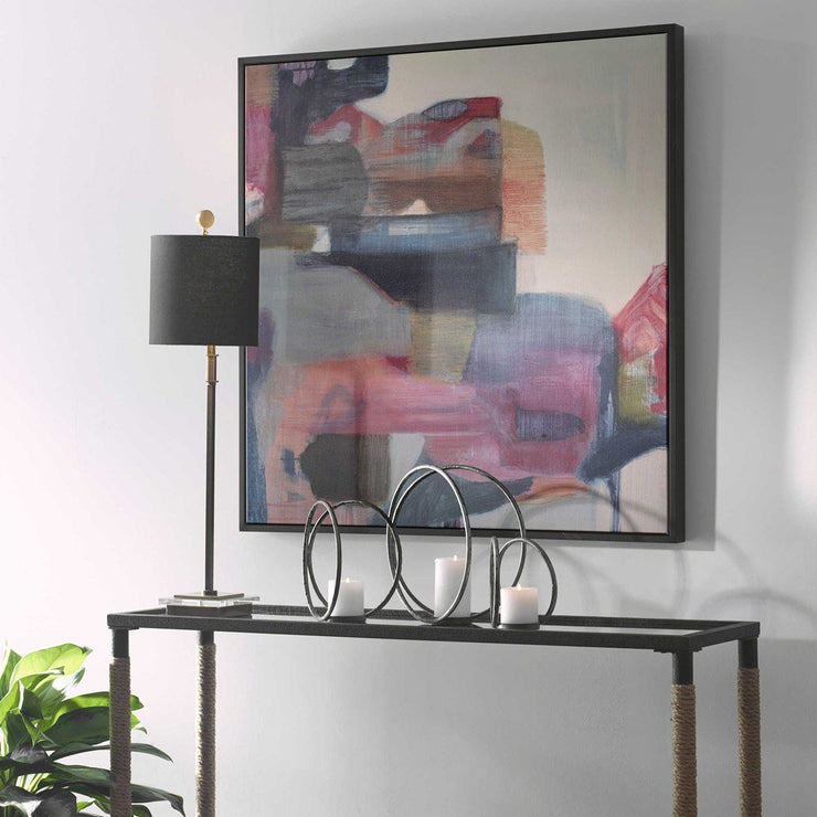 Uttermost Geranium And Ginger Framed Canvas