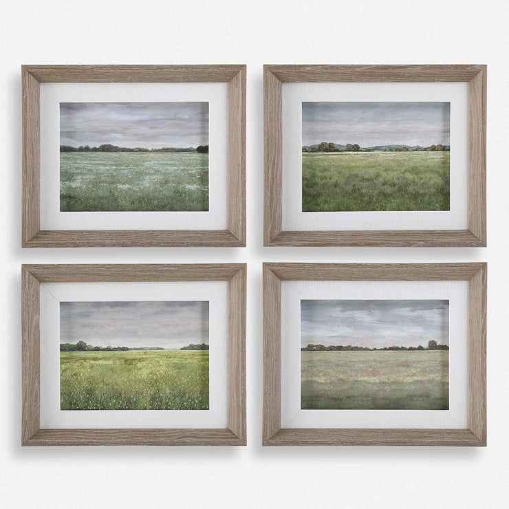 Uttermost Quiet Meadows Landscape Set of 4 Framed Prints