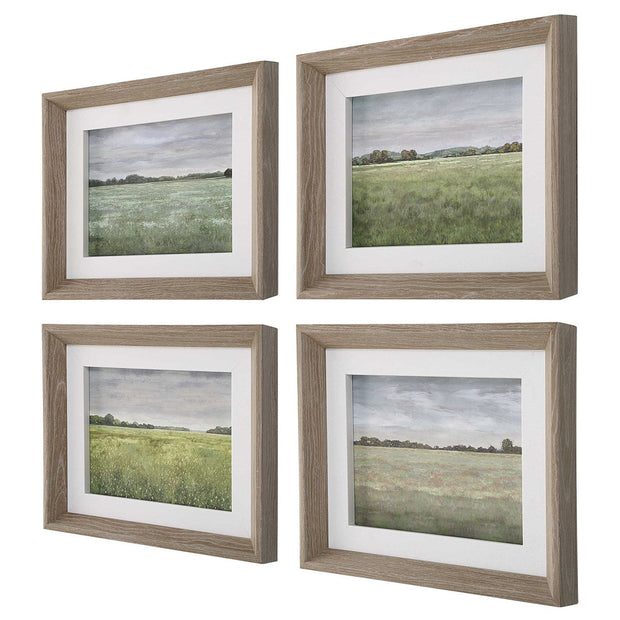 Uttermost Quiet Meadows Landscape Set of 4 Framed Prints