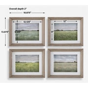 Uttermost Quiet Meadows Landscape Set of 4 Framed Prints