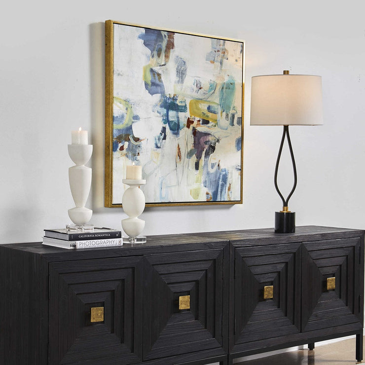 Uttermost Rolling Onward Abstract Framed Canvas