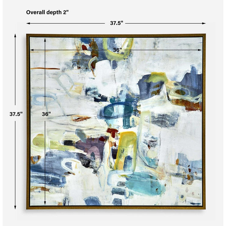 Uttermost Rolling Onward Abstract Framed Canvas