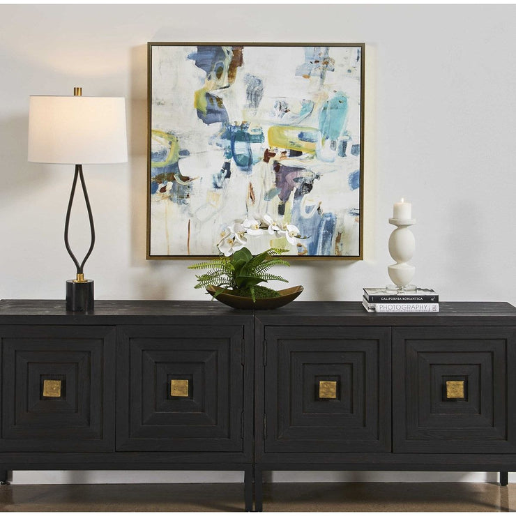 Uttermost Rolling Onward Abstract Framed Canvas