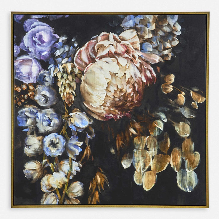 Uttermost Natural Wonder Black Floral Framed Canvas