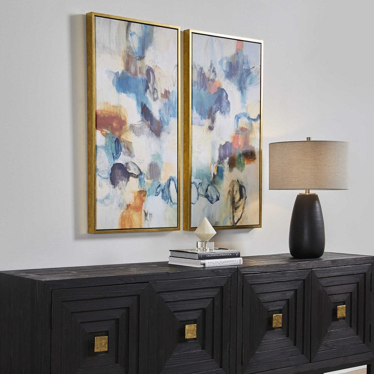 Uttermost Casual Moments Vibrant Colors Set of 2 Framed Canvases