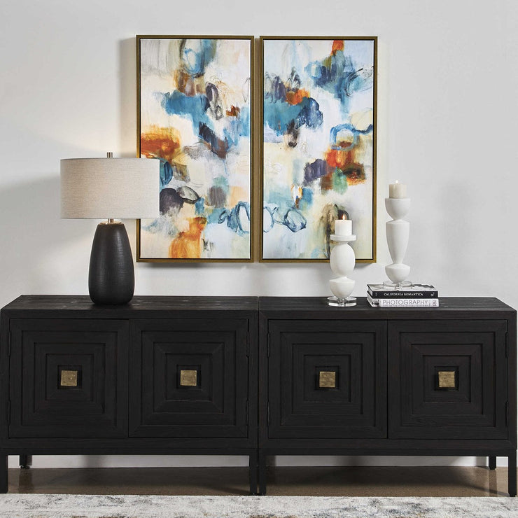 Uttermost Casual Moments Vibrant Colors Set of 2 Framed Canvases