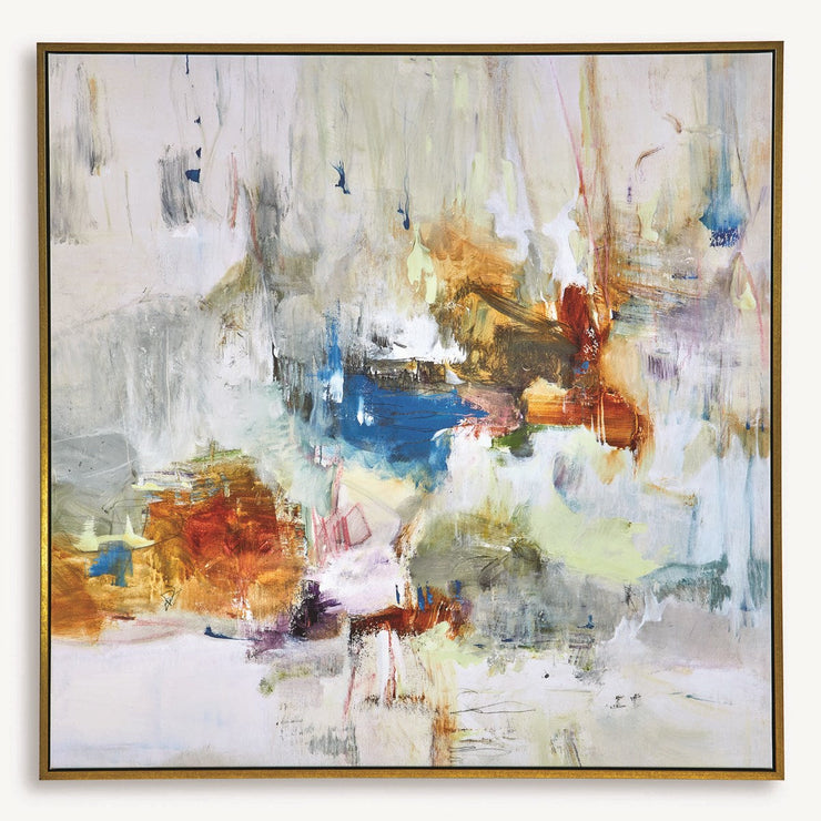 Uttermost In The Beginning Abstract Framed Canvas