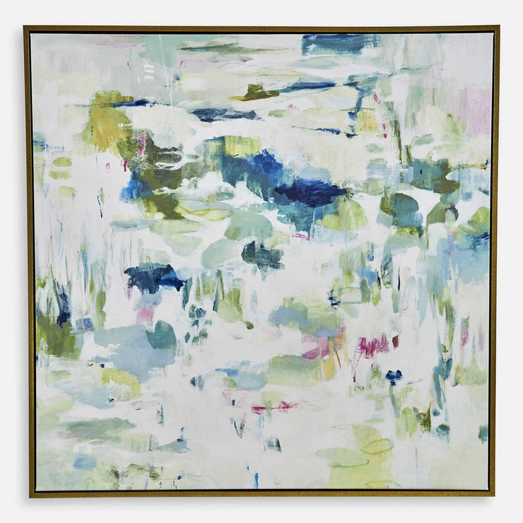 Uttermost Abstract Reflections Green and Blue Framed Canvas