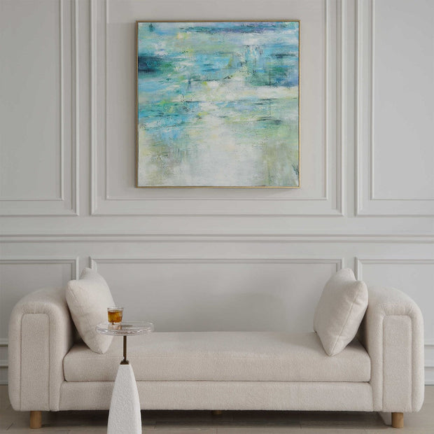 Uttermost Blissful Blue and Green Hand Painted Canvas