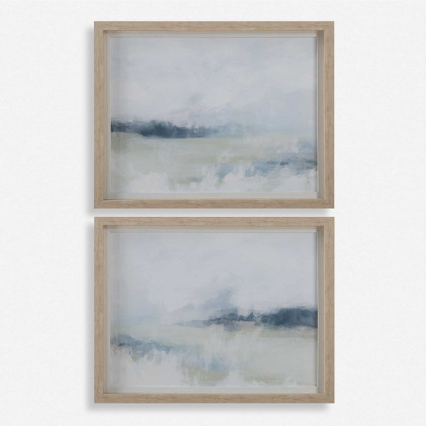 Uttermost Breezy Vista Landscape Watercolor Set of 2 Framed Prints