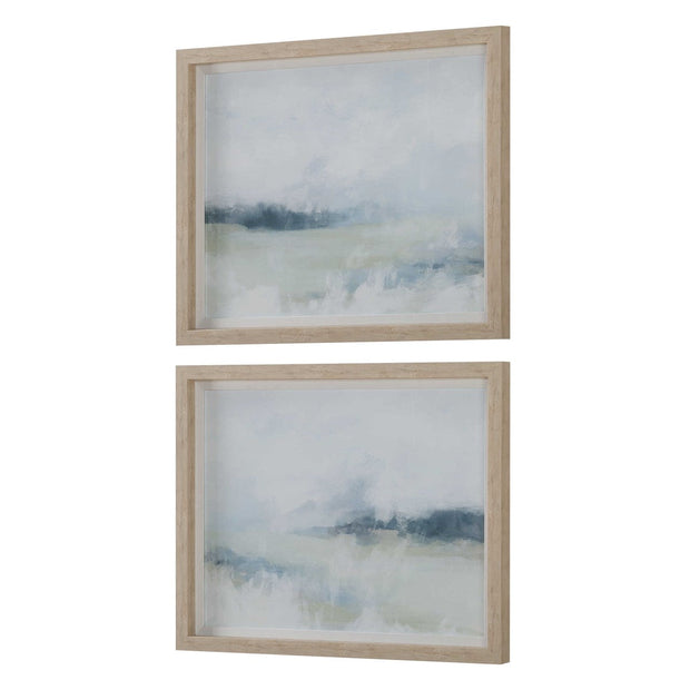 Uttermost Breezy Vista Landscape Watercolor Set of 2 Framed Prints