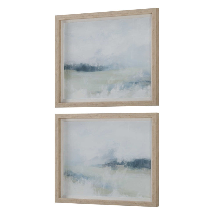 Uttermost Breezy Vista Landscape Watercolor Set of 2 Framed Prints