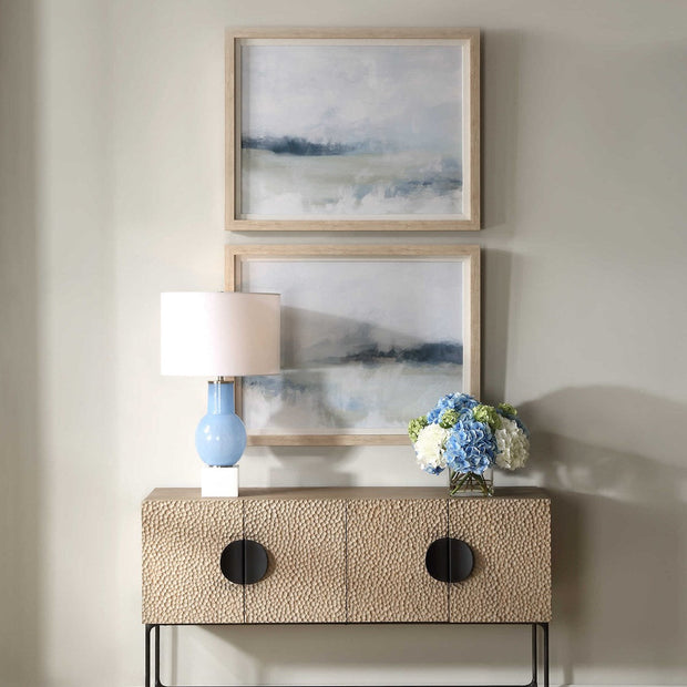 Uttermost Breezy Vista Landscape Watercolor Set of 2 Framed Prints