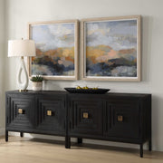 Uttermost Dusk Mountain Abstract Set of 2 Prints
